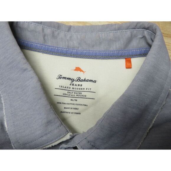 Mens Tommy Bahama Short Sleeve Polo‎ Shirt Island Modern XL Pima Cotton TD22006 - Picture 7 of 7